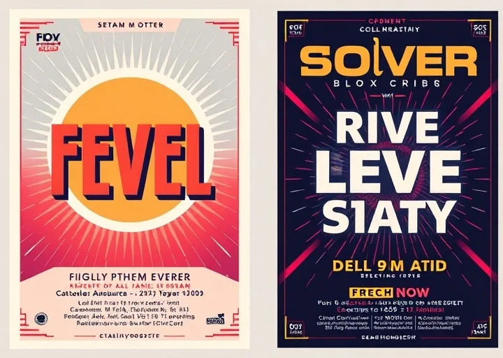 Professional advertising poster design featuring modern typography, vibrant visuals, and eye-catching promotional branding.
