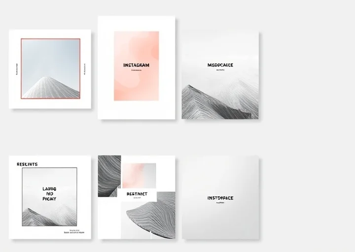 Minimalist Instagram social media templates featuring modern layouts, clean branding, and aesthetic content design for digital marketing.