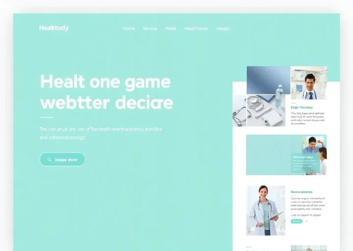 Modern healthcare website UI design featuring a clean medical homepage, doctor profiles, appointment sections, and responsive healthcare web interface.