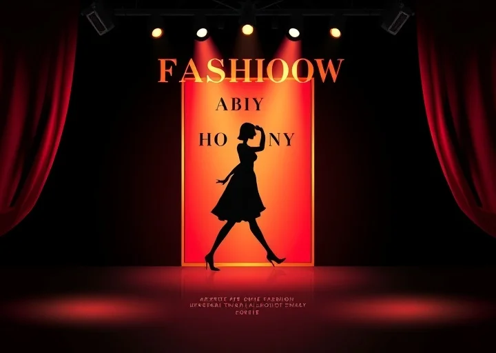 Creative fashion event poster design featuring runway theme, bold typography, and modern promotional artwork.