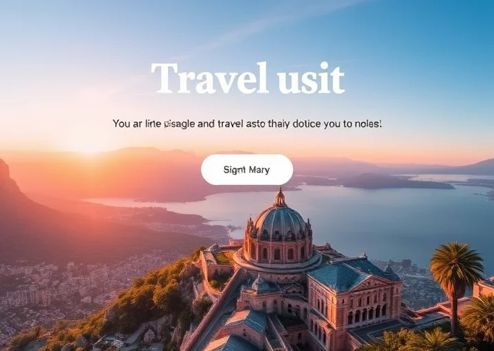 Modern travel email template featuring a scenic destination, elegant hero banner, call-to-action button, and responsive email marketing design.