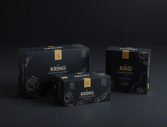 Custom box packaging design featuring modern branding, premium product packaging, and professional graphic design for retail products.