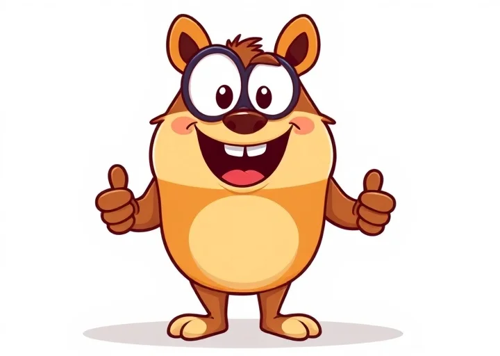 Friendly mascot character design with cartoon animal illustration for branding and marketing