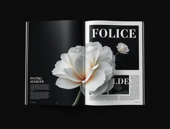 Professional magazine layout design featuring clean typography, modern print design, and visually engaging editorial page composition.