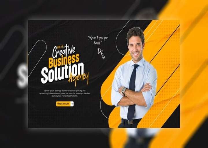 Professional business agency social media graphic featuring corporate branding, modern promotional layout, and digital marketing campaign design.