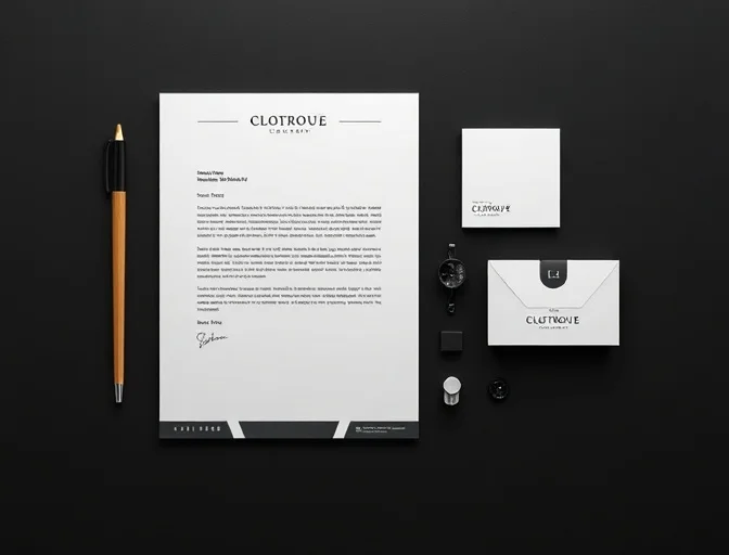 Professional stationery design featuring branded letterhead, envelope, and business materials as part of a complete brand identity solution.