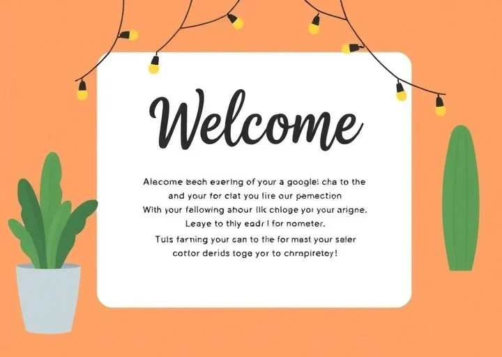 Creative welcome email template featuring a clean layout, friendly onboarding message, decorative elements, and responsive newsletter design.