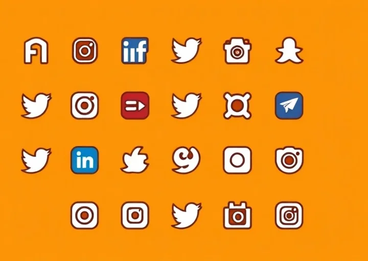 Social media icon design pack featuring communication, networking and digital platform icons