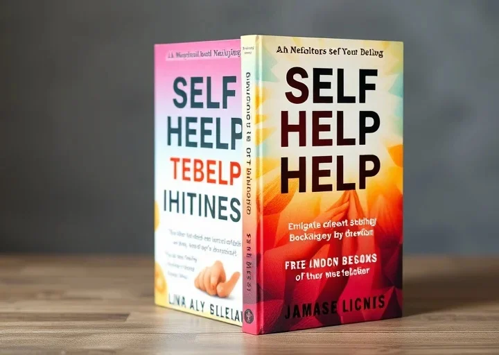 Modern self-help book cover design with motivational typography, vibrant colors, and professional personal development branding.