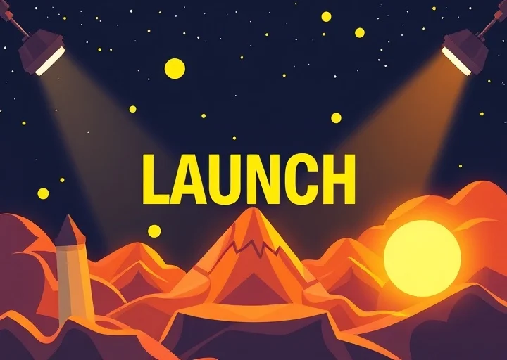 Creative product launch poster design with bold typography, vibrant colors, and eye-catching promotional graphics.