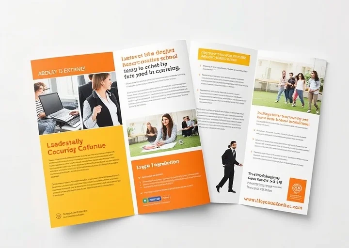 Professional educational tri-fold brochure design with clean layout, informative content, and modern branding.